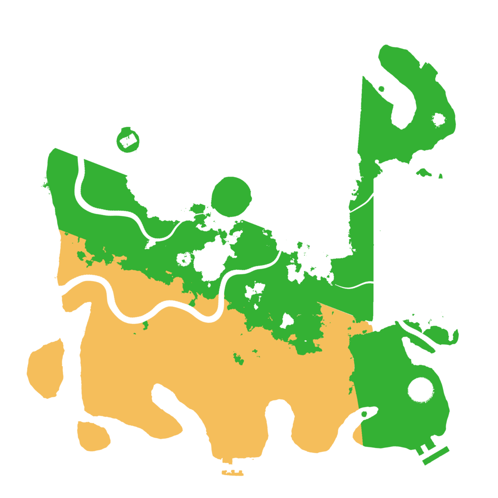 Biome Rust Map: Procedural Map, Size: 3500, Seed: 65464