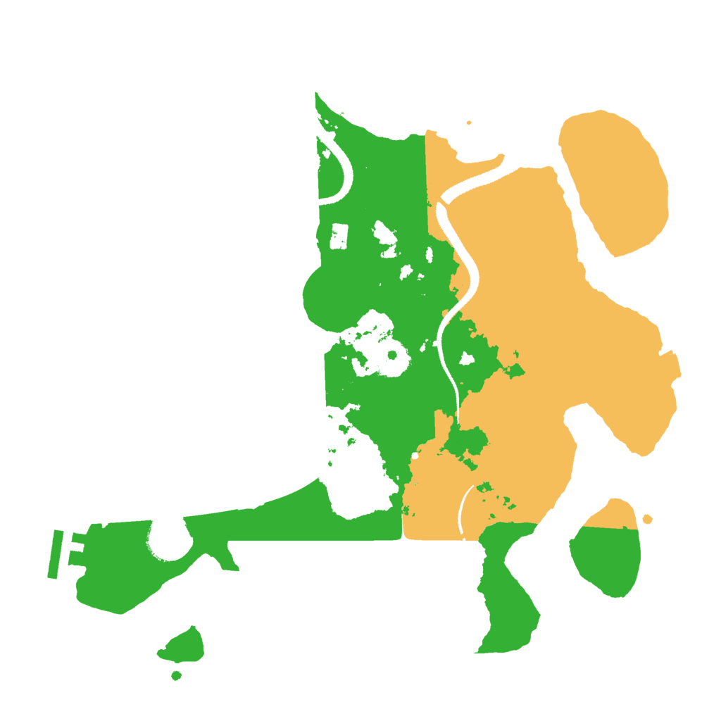 Biome Rust Map: Procedural Map, Size: 3000, Seed: 12407