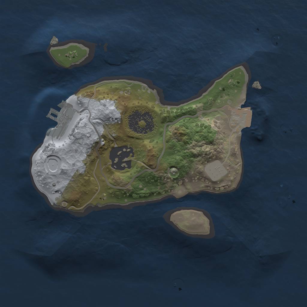 Rust Map: Procedural Map, Size: 1800, Seed: 832093305, 5 Monuments