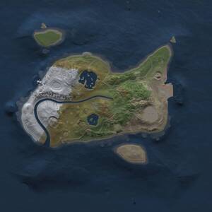 Thumbnail Rust Map: Procedural Map, Size: 1800, Seed: 832093305, 2 Monuments