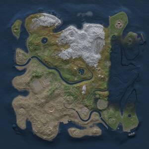 Thumbnail Rust Map: Procedural Map, Size: 3650, Seed: 48778104, 15 Monuments