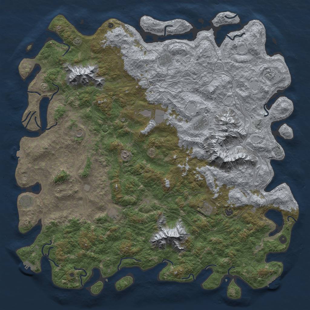 Rust Map: Procedural Map, Size: 6000, Seed: 1665142766, 19 Monuments