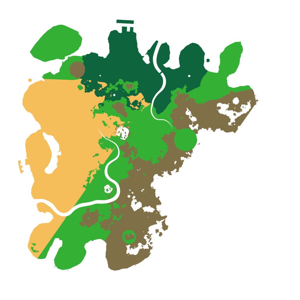 Biome Rust Map: Procedural Map, Size: 3500, Seed: 218660605
