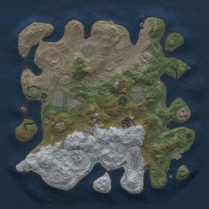 Thumbnail Rust Map: Procedural Map, Size: 3500, Seed: 774949364, 16 Monuments