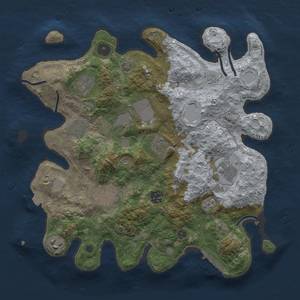 Thumbnail Rust Map: Procedural Map, Size: 3500, Seed: 800353661, 16 Monuments