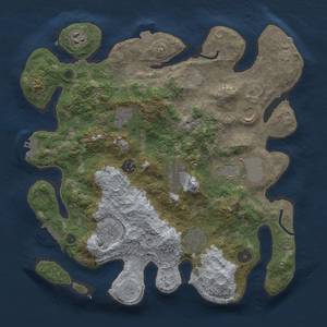 Thumbnail Rust Map: Procedural Map, Size: 3600, Seed: 12304, 16 Monuments