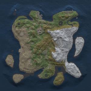 Thumbnail Rust Map: Procedural Map, Size: 3000, Seed: 26041, 11 Monuments