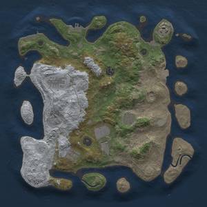 Thumbnail Rust Map: Procedural Map, Size: 3500, Seed: 227804206, 14 Monuments