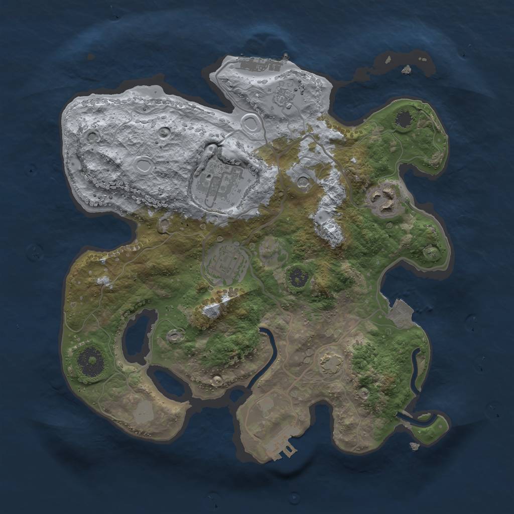 Rust Map: Procedural Map, Size: 2800, Seed: 752790621, 11 Monuments