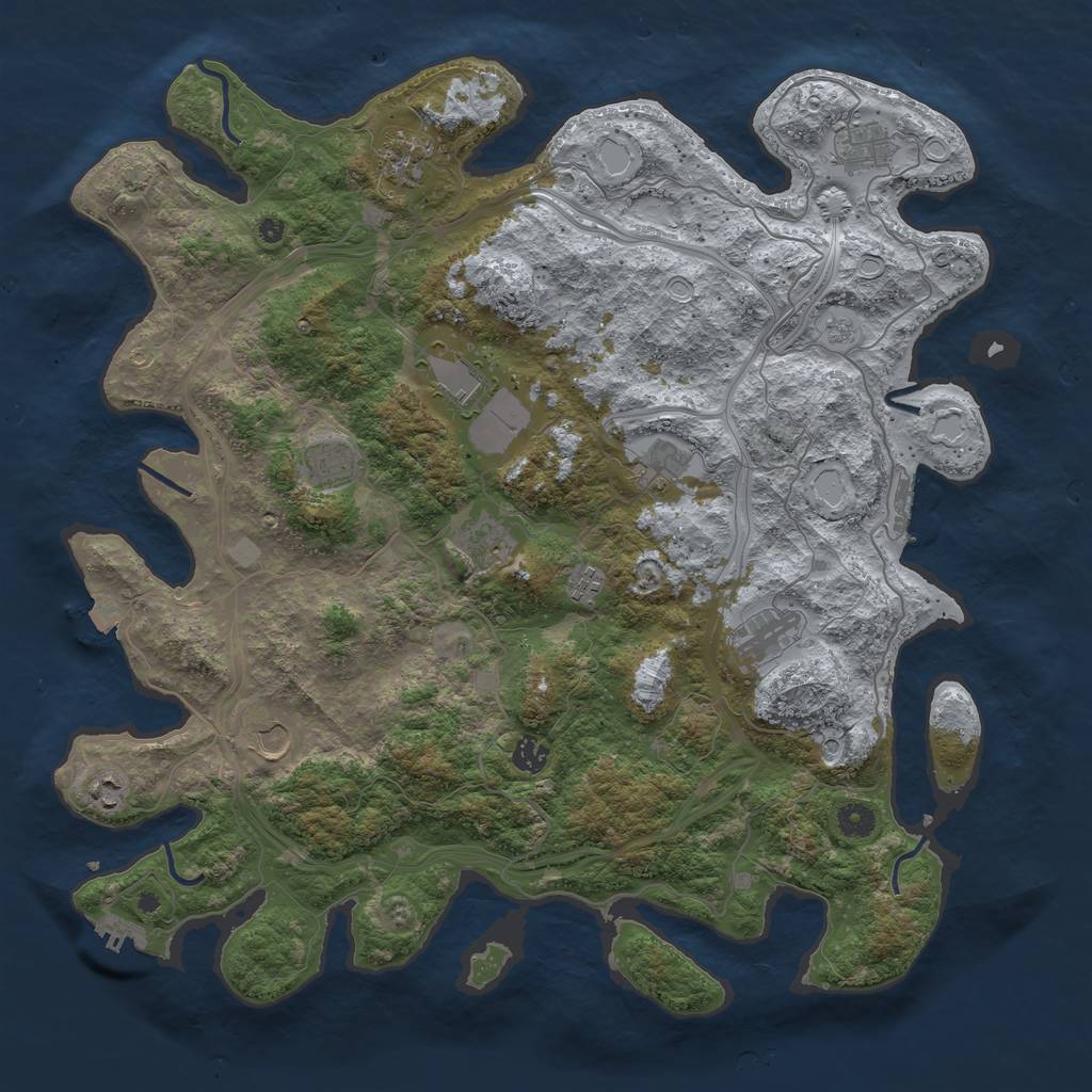 Rust Map: Procedural Map, Size: 4500, Seed: 15680, 19 Monuments