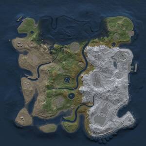 Thumbnail Rust Map: Procedural Map, Size: 3500, Seed: 294388253, 14 Monuments