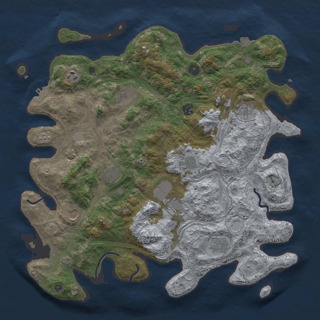 Rust Map: Procedural Map, Size: 4250, Seed: 181285, 17 Monuments