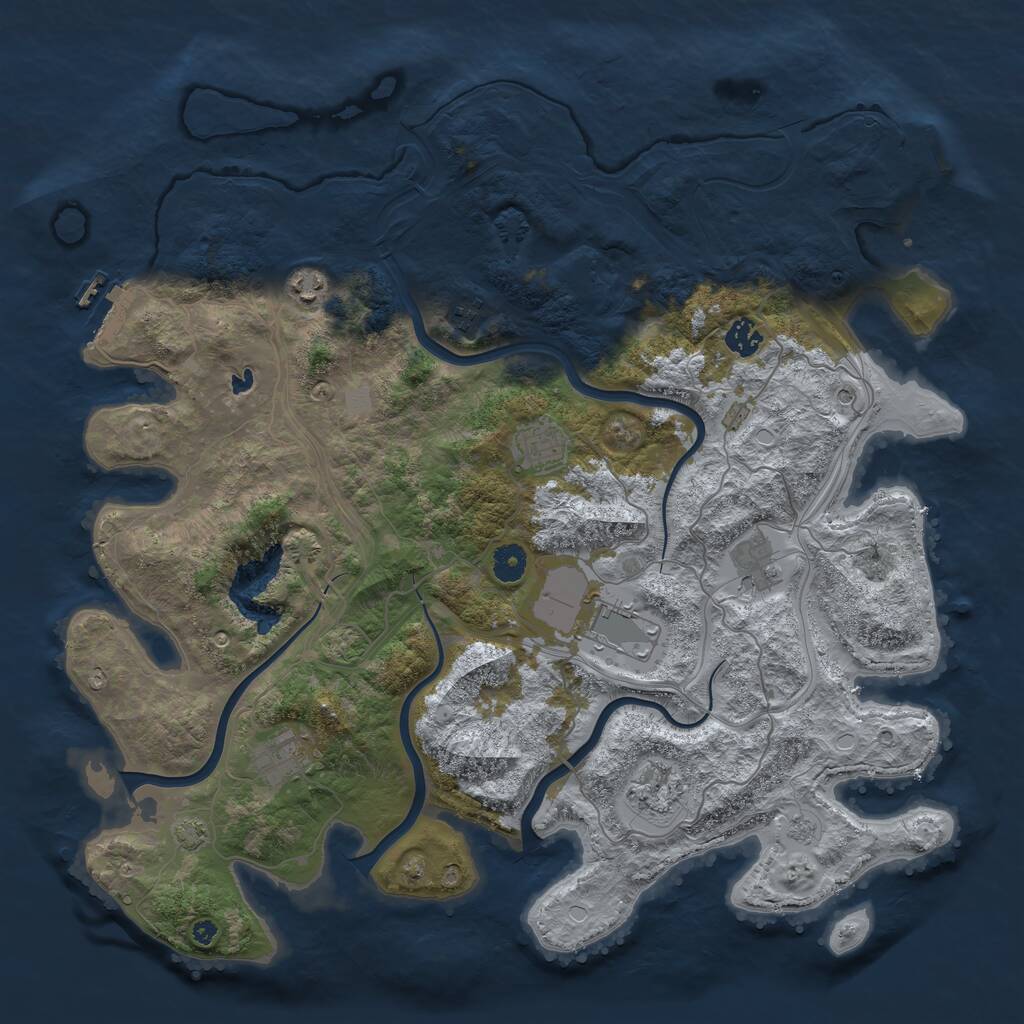 Rust Map: Procedural Map, Size: 4250, Seed: 181285, 14 Monuments