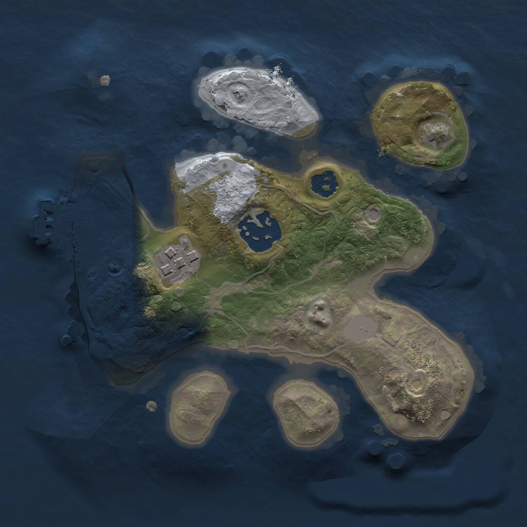 Rust Map: Procedural Map, Size: 2000, Seed: 199243073, 4 Monuments