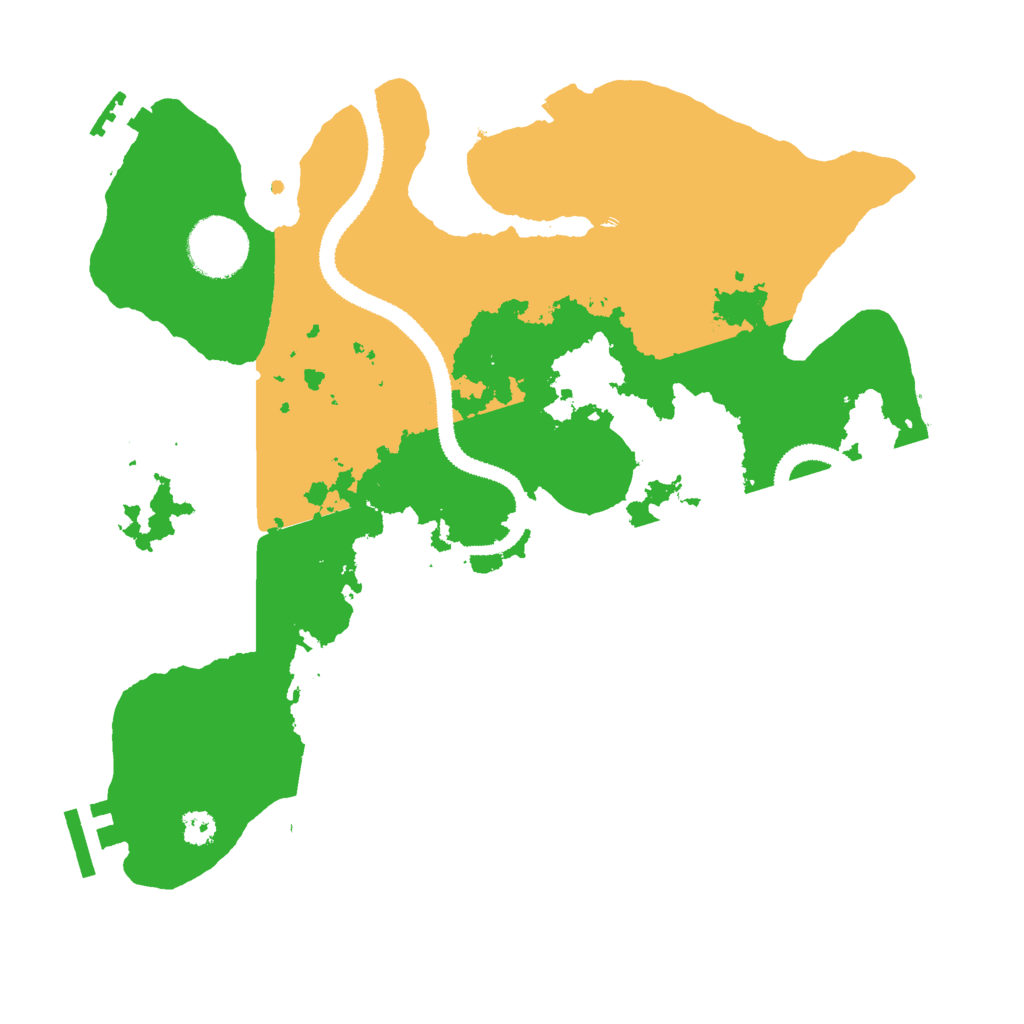 Biome Rust Map: Procedural Map, Size: 3000, Seed: 321558