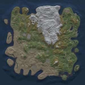 Thumbnail Rust Map: Procedural Map, Size: 4500, Seed: 1601548399, 19 Monuments
