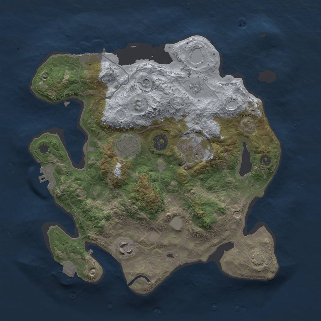 Rust Map: Procedural Map, Size: 3000, Seed: 3509481, 11 Monuments