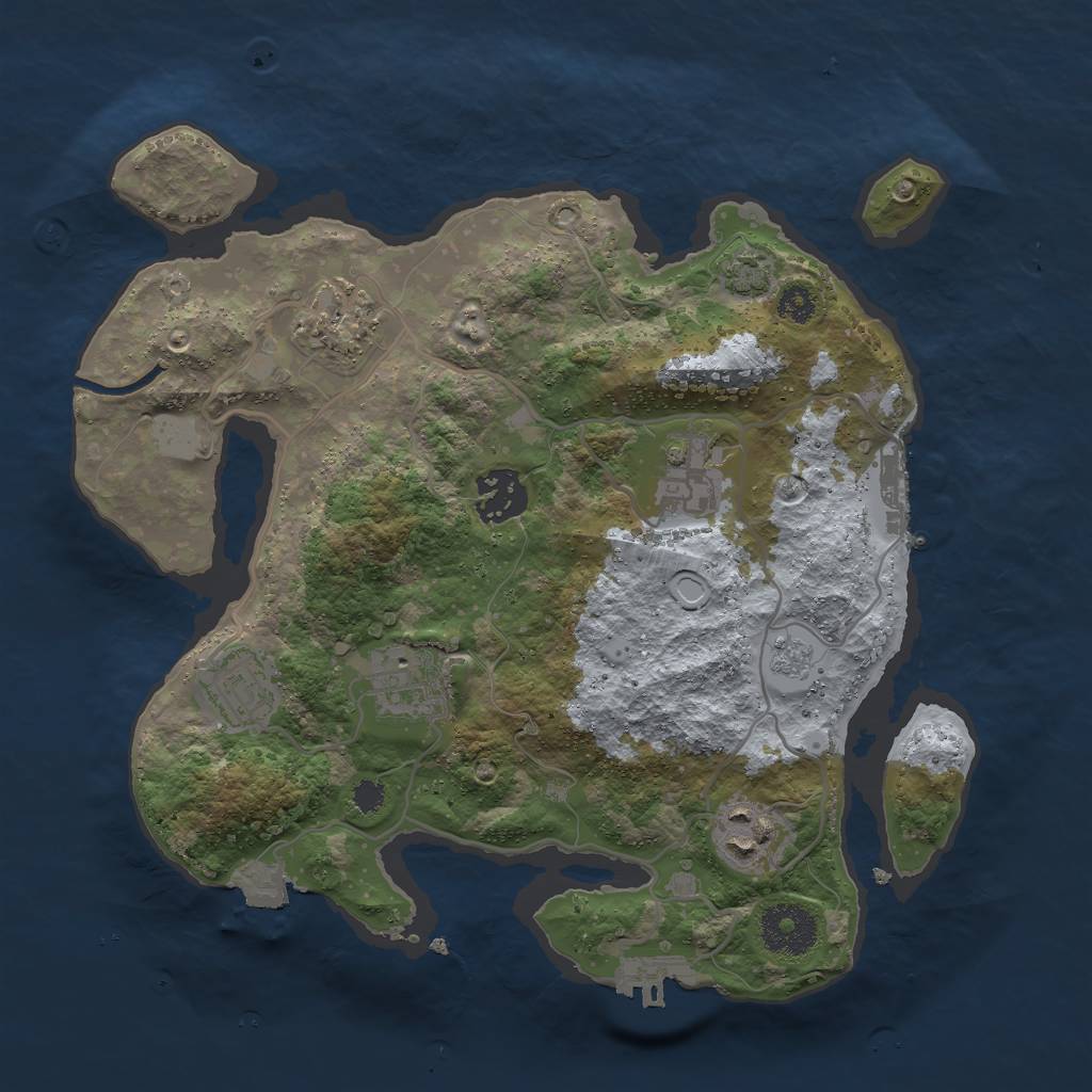 Rust Map: Procedural Map, Size: 3000, Seed: 22318, 13 Monuments