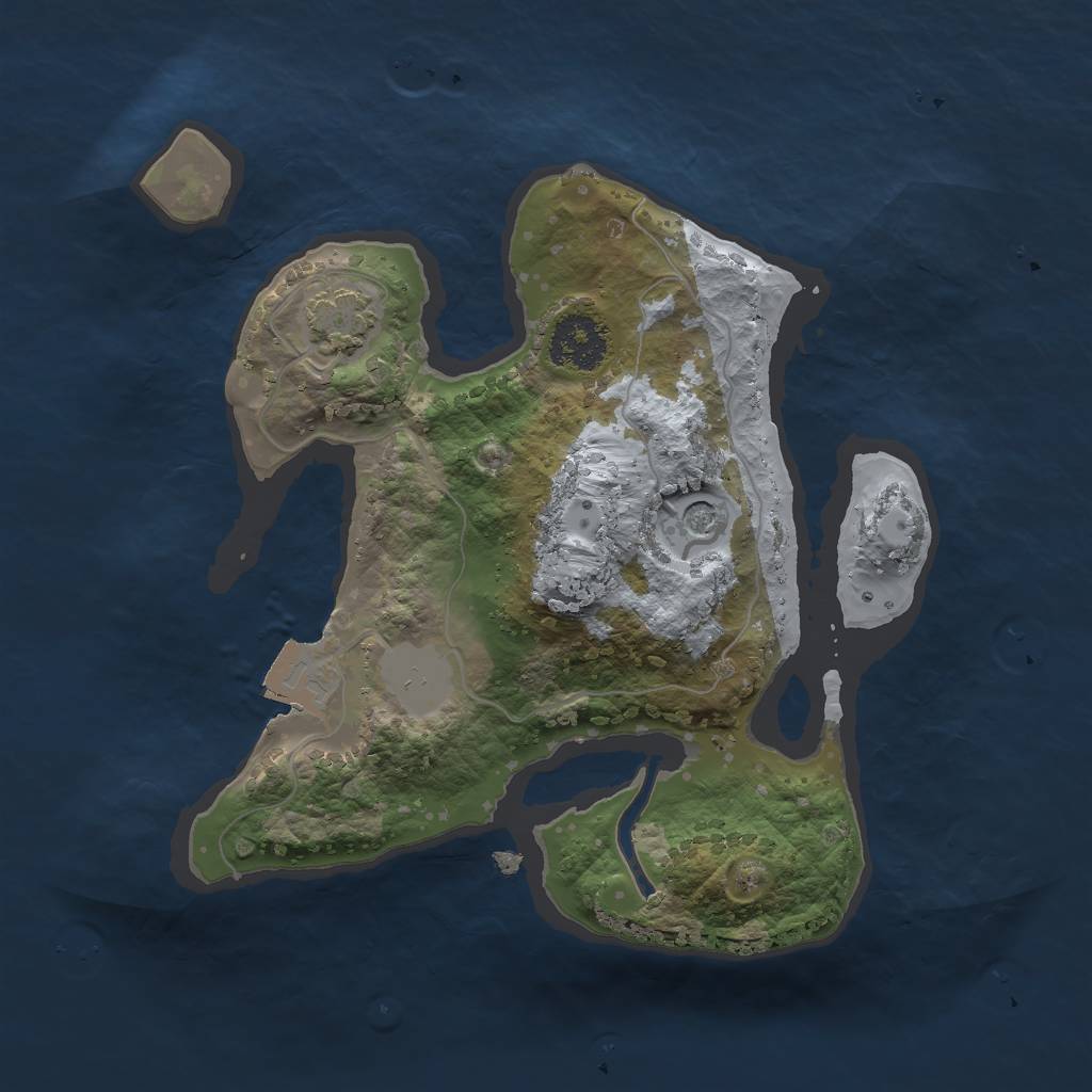 Rust Map: Procedural Map, Size: 2000, Seed: 815733869, 5 Monuments