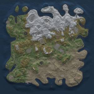 Thumbnail Rust Map: Procedural Map, Size: 4250, Seed: 851218, 19 Monuments