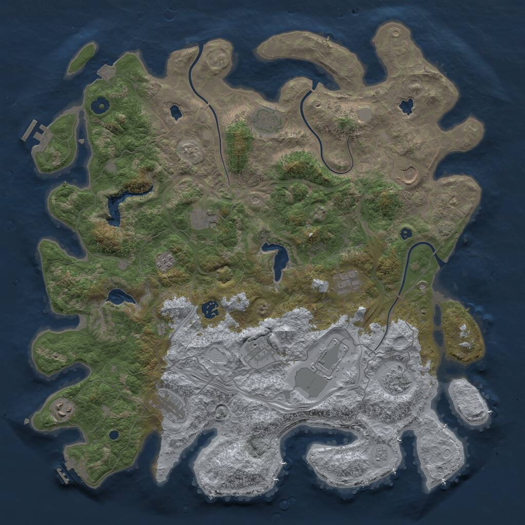 Rust Map: Procedural Map, Size: 4500, Seed: 19759, 17 Monuments