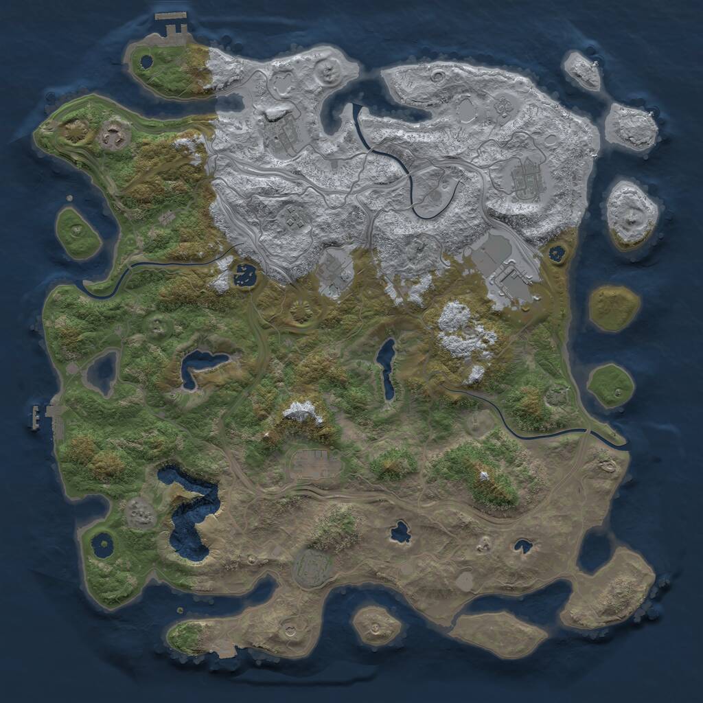 Rust Map: Procedural Map, Size: 4500, Seed: 1666179509, 15 Monuments