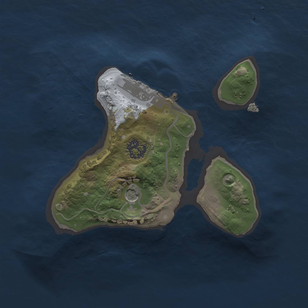 Rust Map: Procedural Map, Size: 1500, Seed: 231090995, 5 Monuments