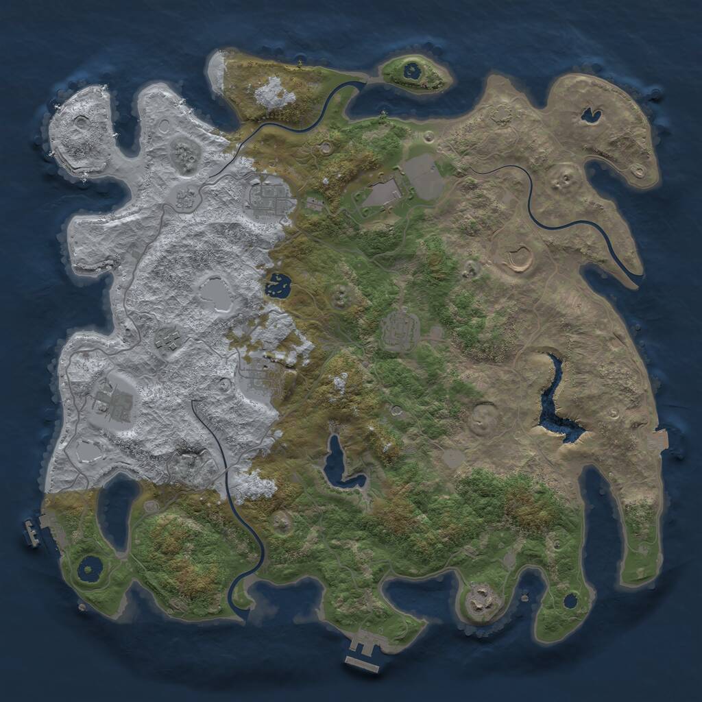 Rust Map: Procedural Map, Size: 4096, Seed: 173092753, 15 Monuments