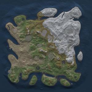 Thumbnail Rust Map: Procedural Map, Size: 3500, Seed: 65459, 14 Monuments