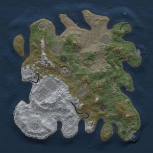 Thumbnail Rust Map: Procedural Map, Size: 3500, Seed: 650999930, 15 Monuments