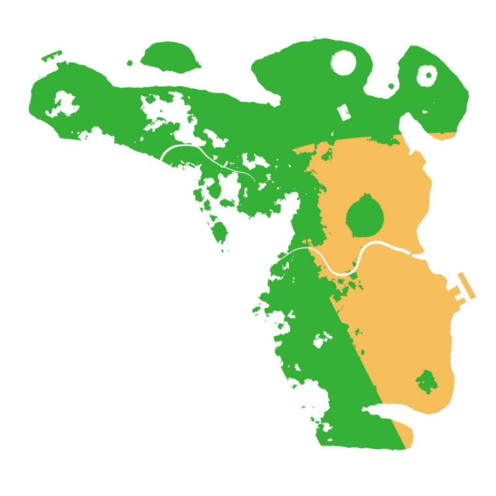 Biome Rust Map: Procedural Map, Size: 3500, Seed: 137810558