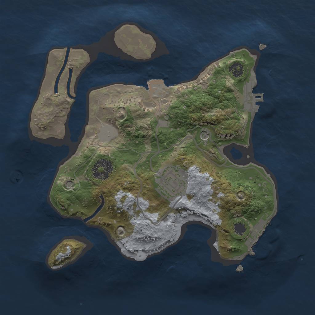 Rust Map: Procedural Map, Size: 2224, Seed: 2224, 7 Monuments