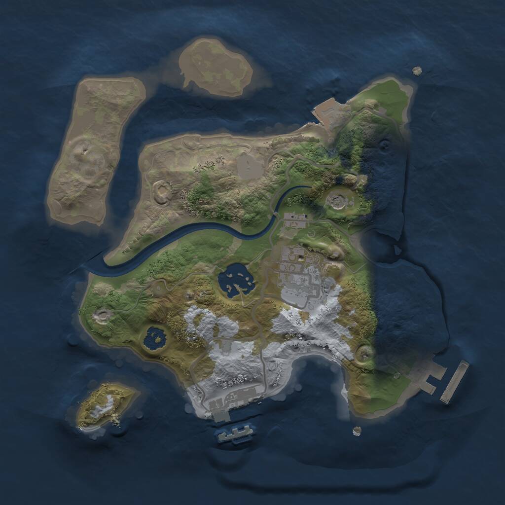 Rust Map: Procedural Map, Size: 2224, Seed: 2224, 6 Monuments