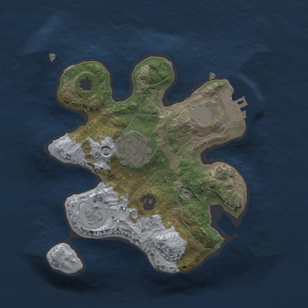 Rust Map: Procedural Map, Size: 1995, Seed: 3242421, 6 Monuments
