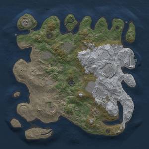 Thumbnail Rust Map: Procedural Map, Size: 3500, Seed: 76073000, 16 Monuments