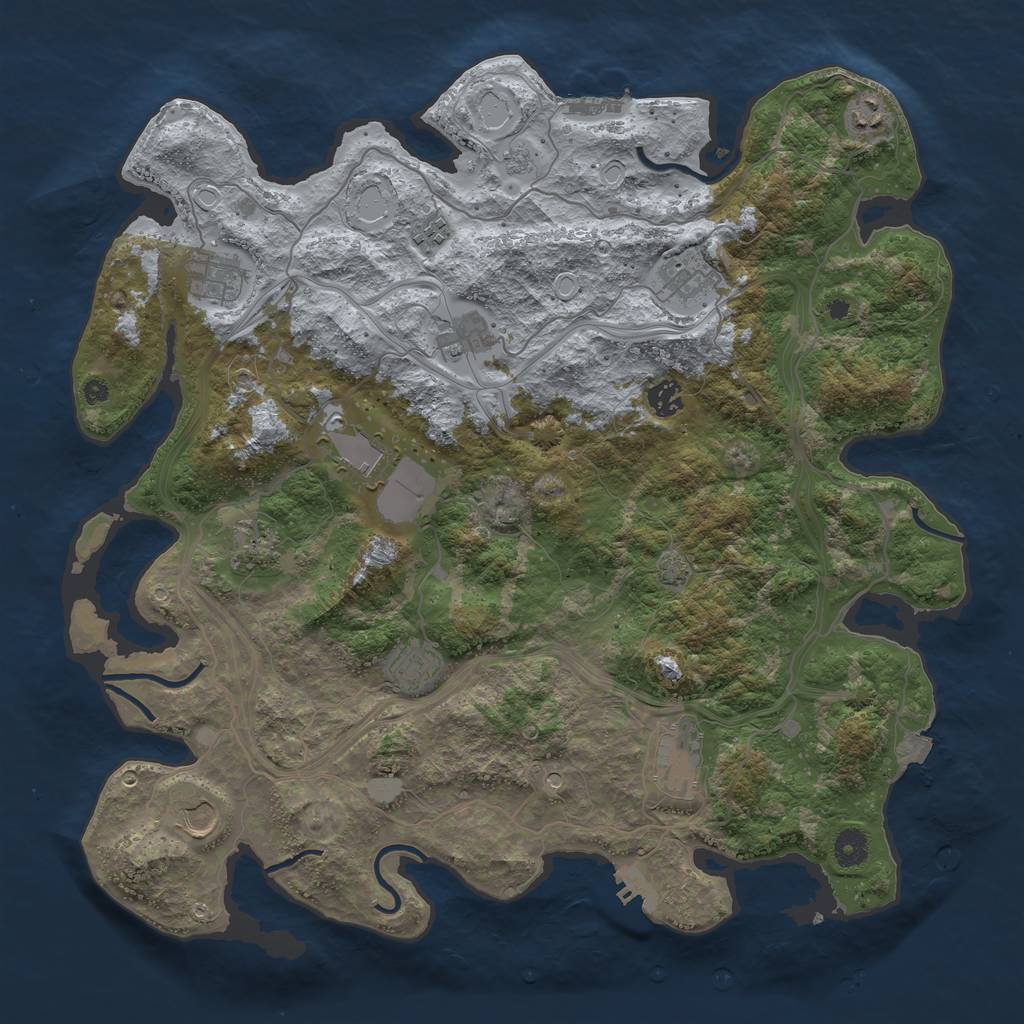 Rust Map: Procedural Map, Size: 4250, Seed: 109, 19 Monuments
