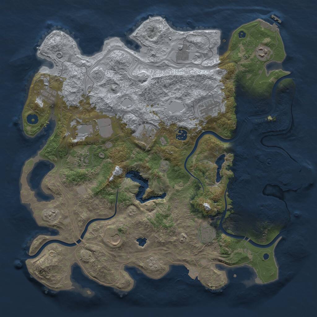 Rust Map: Procedural Map, Size: 4250, Seed: 109, 17 Monuments