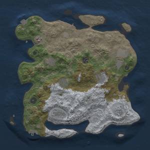 Thumbnail Rust Map: Procedural Map, Size: 3500, Seed: 957053892, 16 Monuments