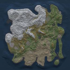 Thumbnail Rust Map: Procedural Map, Size: 3700, Seed: 49717307, 17 Monuments