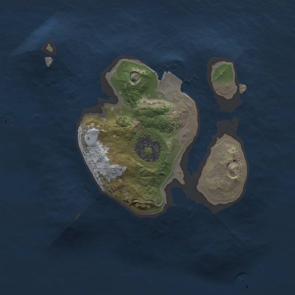 Rust Map: Procedural Map, Size: 1650, Seed: 25412423, 3 Monuments
