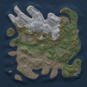 Thumbnail Rust Map: Procedural Map, Size: 3500, Seed: 793989203, 16 Monuments