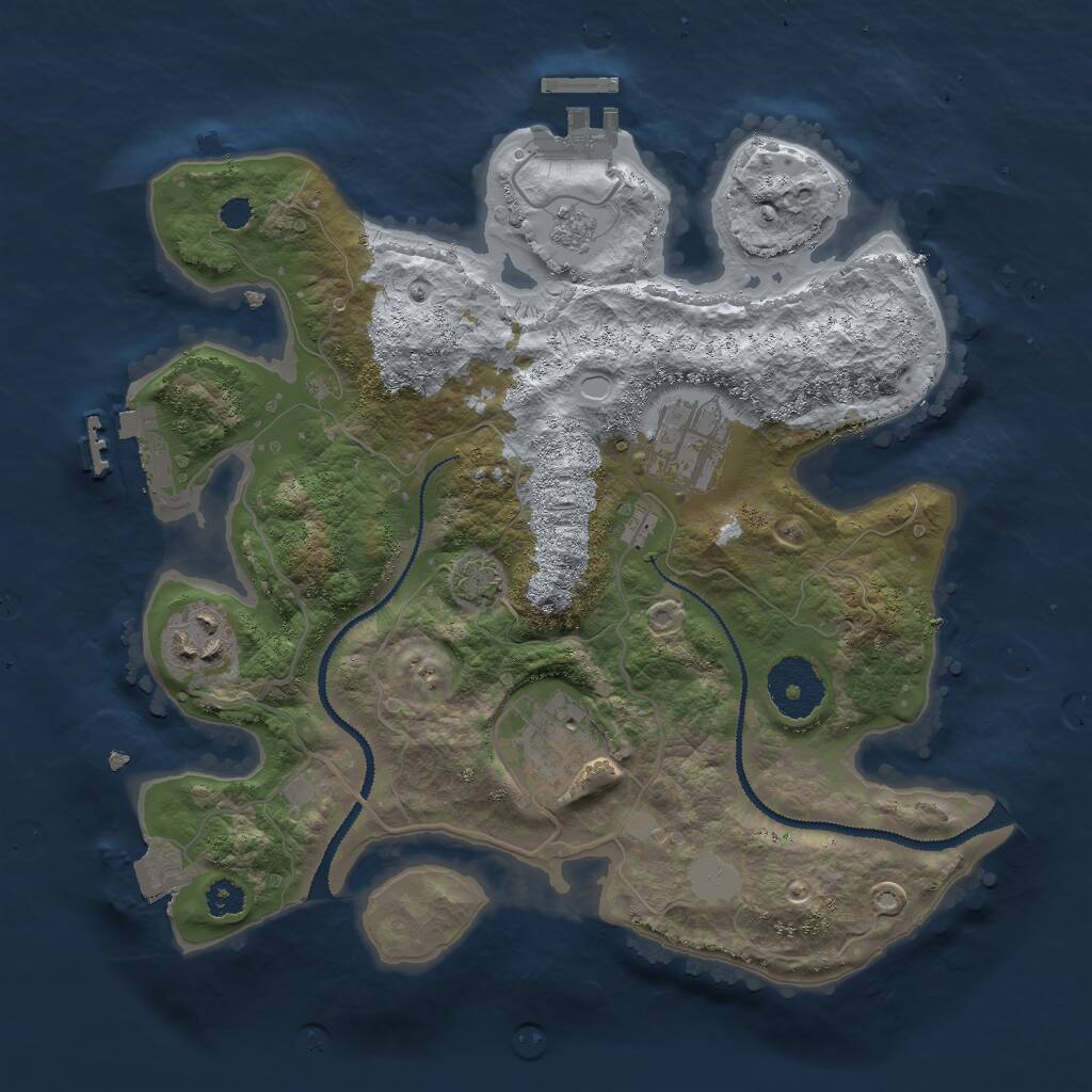 Rust Map: Procedural Map, Size: 2854, Seed: 13825, 8 Monuments