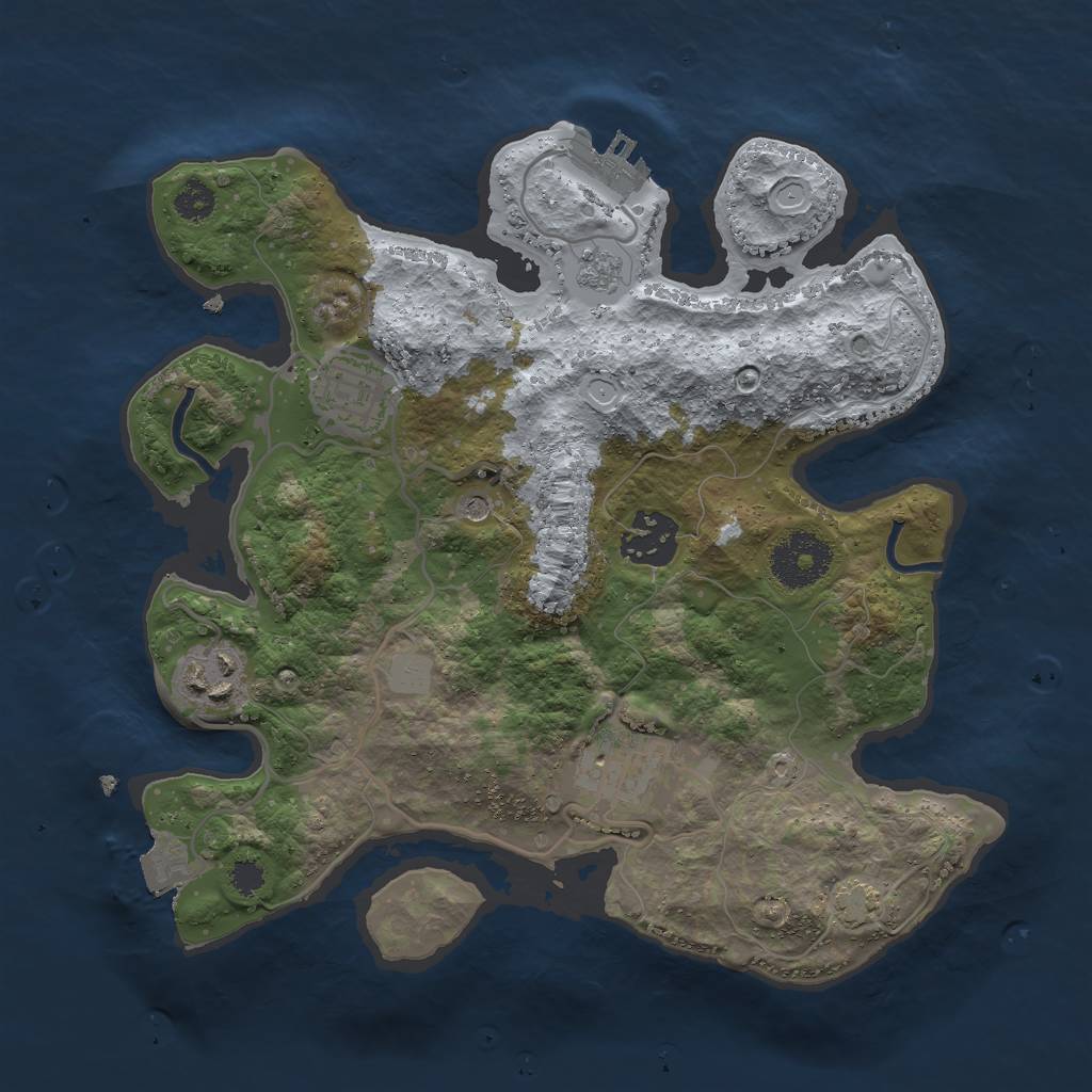 Rust Map: Procedural Map, Size: 2854, Seed: 13825, 11 Monuments