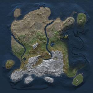 Thumbnail Rust Map: Procedural Map, Size: 3000, Seed: 16899, 10 Monuments