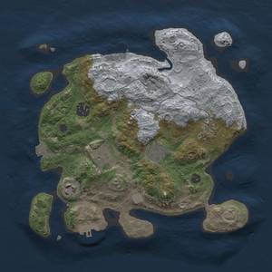 Thumbnail Rust Map: Procedural Map, Size: 3000, Seed: 18987, 12 Monuments