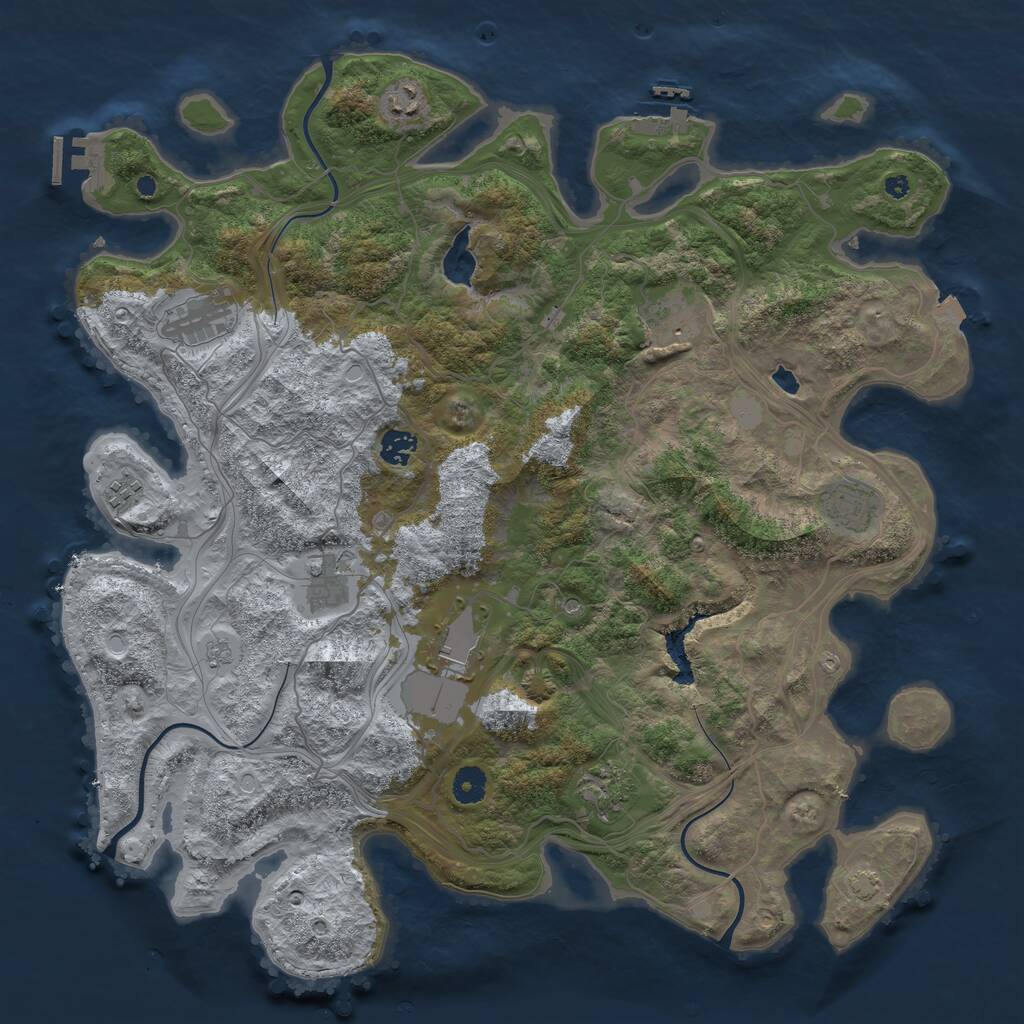 Rust Map: Procedural Map, Size: 4250, Seed: 543, 15 Monuments