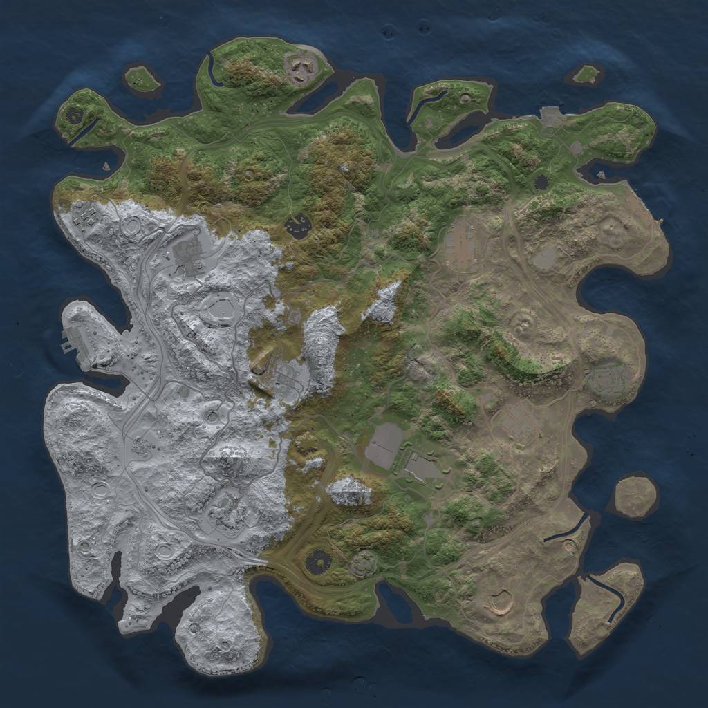 Rust Map: Procedural Map, Size: 4250, Seed: 543, 19 Monuments