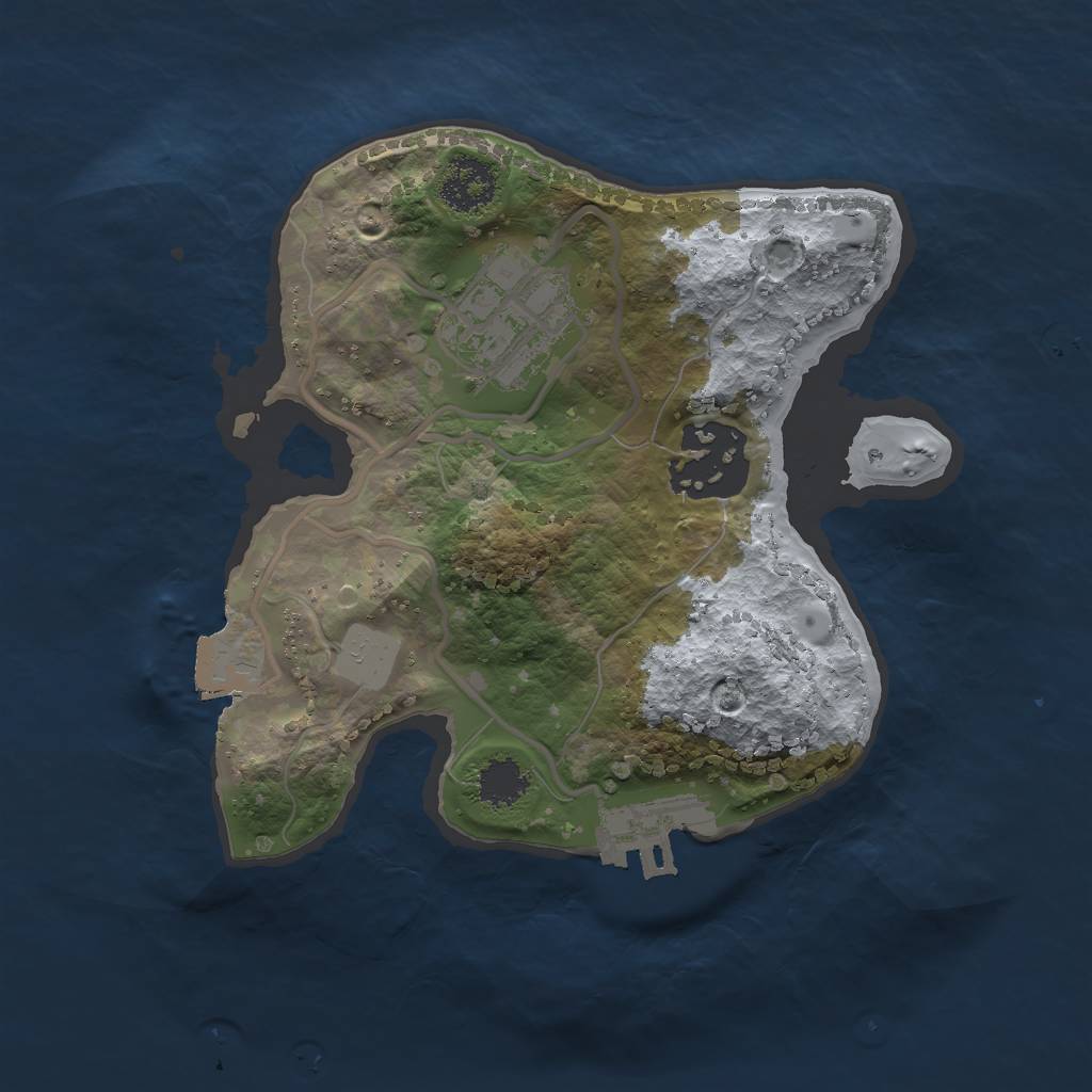 Rust Map: Procedural Map, Size: 2000, Seed: 1699110610, 6 Monuments