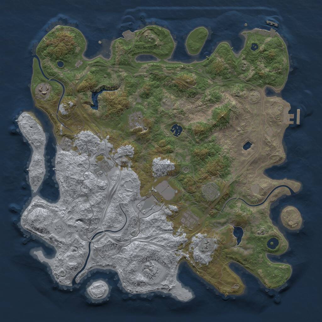 Rust Map: Procedural Map, Size: 4250, Seed: 170326710, 15 Monuments
