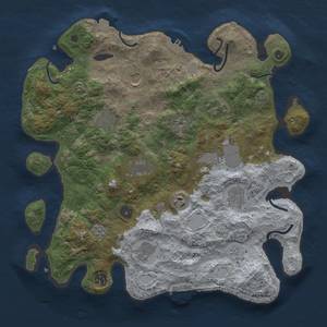 Thumbnail Rust Map: Procedural Map, Size: 3800, Seed: 3459783, 18 Monuments